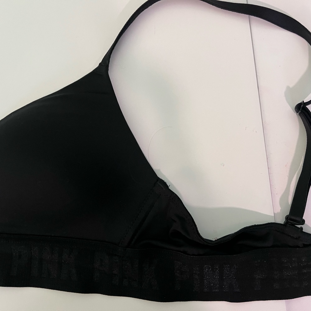 Selling two pink bras black and light blue size 34A - Picture 3 of 8